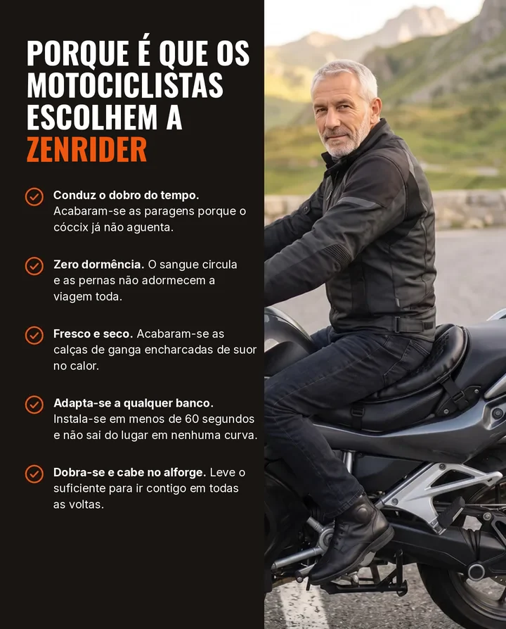 Porque é que os motociclistas escolhem a ZenRider