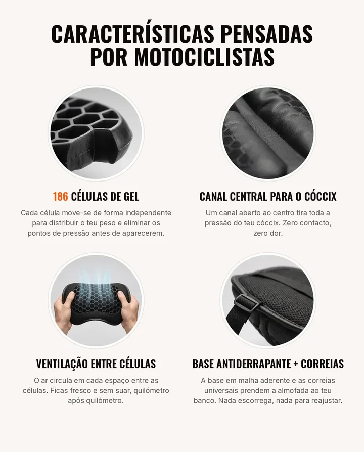 Características pensadas por motociclistas